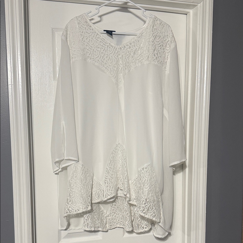 Catherines Elegant White Women's Tunic